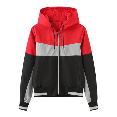 Dames windjack met colorblock design en capuchon | Bernou