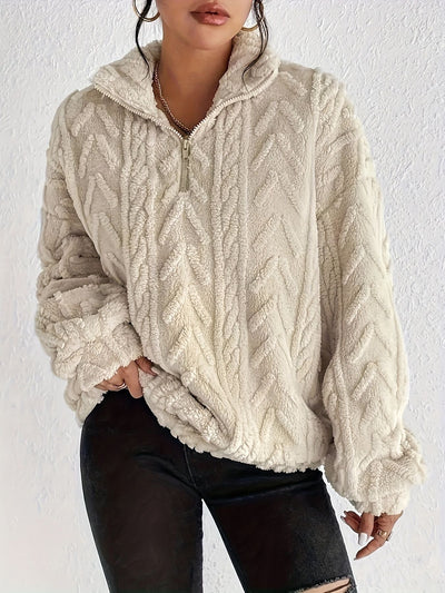 Dames Fleece Trui met Hoogsluitende Kraag | Risma