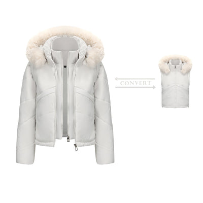 Dames 2-in-1 Winterjas met Uitneembare Bodywarmer en Capuchon met Imitatiebont | Beverly