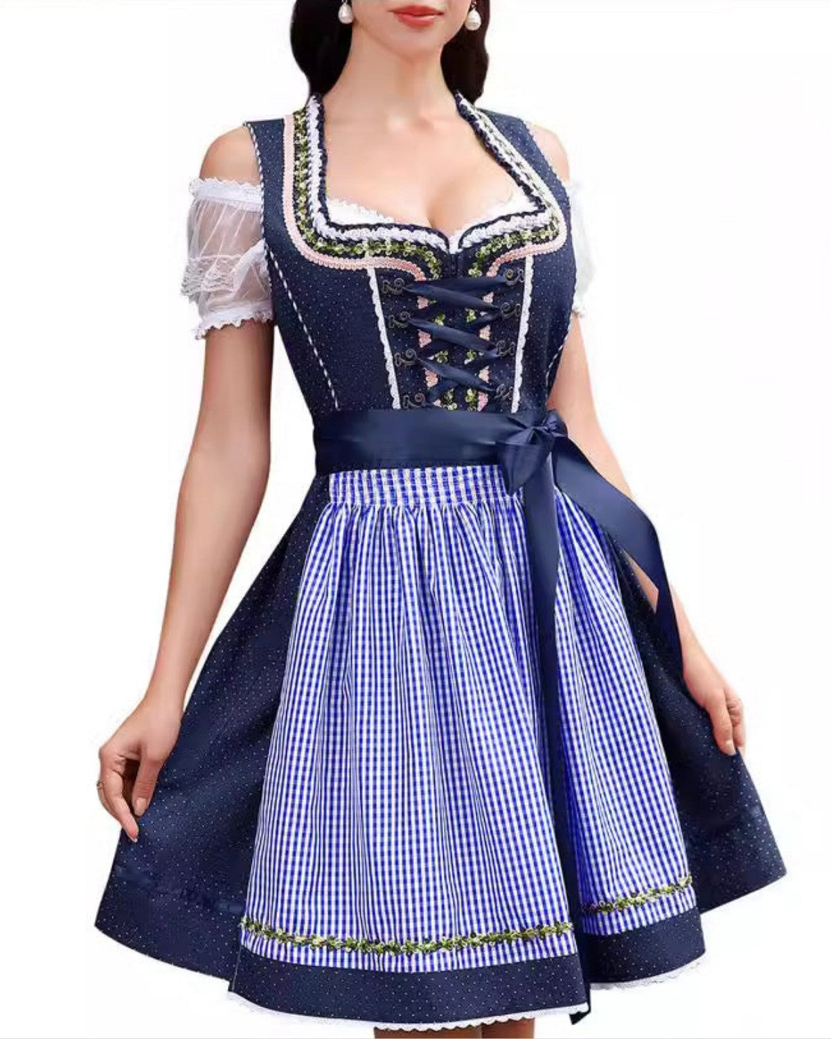 Dames Feestelijke Oktoberfest Jurk met Pofmouwen en Losse Fit | Nelly