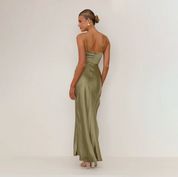 Omayra | Luxe Satin look Maxi Jurk Met Split