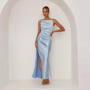 Omayra | Luxe Satin look Maxi Jurk Met Split