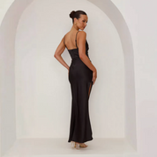 Omayra | Luxe Satin look Maxi Jurk Met Split