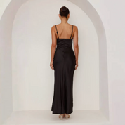 Omayra | Luxe Satin look Maxi Jurk Met Split