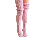 Dames Warme Gebreide Overknee Sokken | Louisa