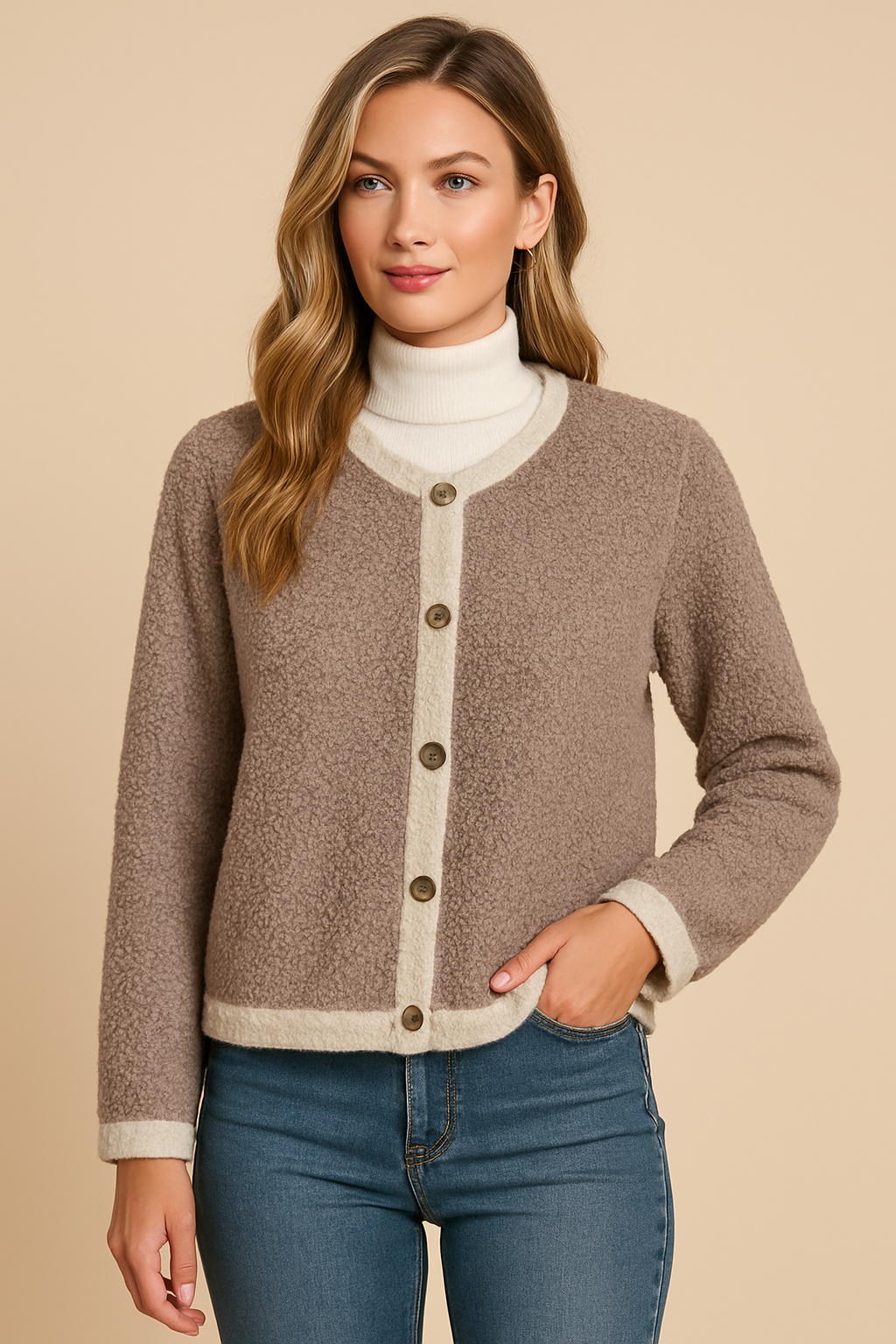 Dames Zacht Vest met Knoopsluiting | Rachel