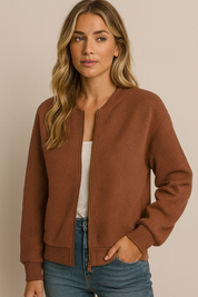 Dames Stijlvol Vest met Rits en Structuur | Raina