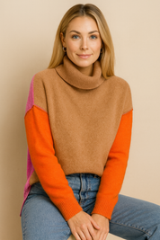 Dames Coltrui met Kleurblokdesign | Raisa