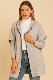 Dames Casual Jas-Vest met Capuchon en Print | Ramona