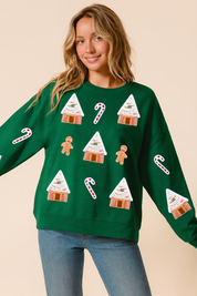 Dames Speelse Kerst Trui met Print | Rangga