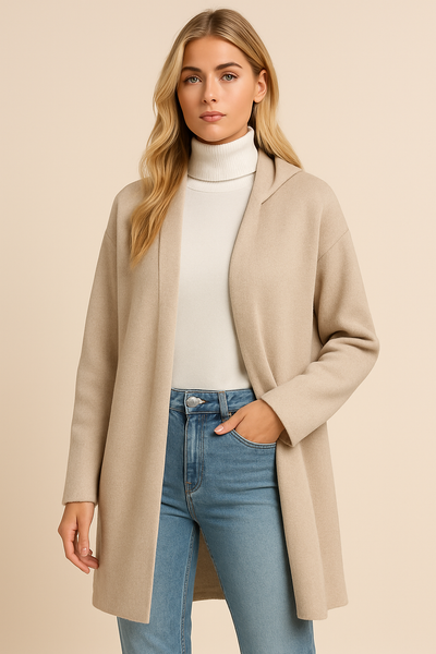 Dames Elegante Lange Vest Jas | Reilani