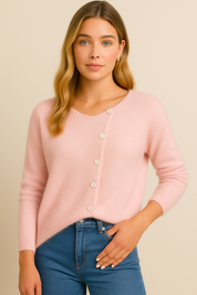 Dames Stijlvol Wollen Vest met Knopen | Ria