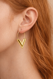 Dames Moderne V-Vormige Oorbellen | Lusai