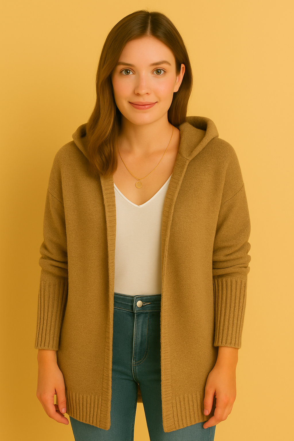 Dames Ruimvallende Vest met Capuchon | River