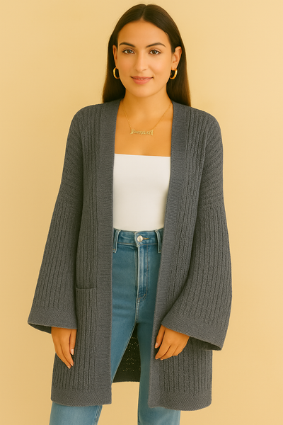 Dames Lang Gebreid Vest | Romy