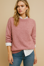 Dames Elegante Veelzijdige Trendy 2 in 1 Trui met Blouse-Onderlaag | Ronda