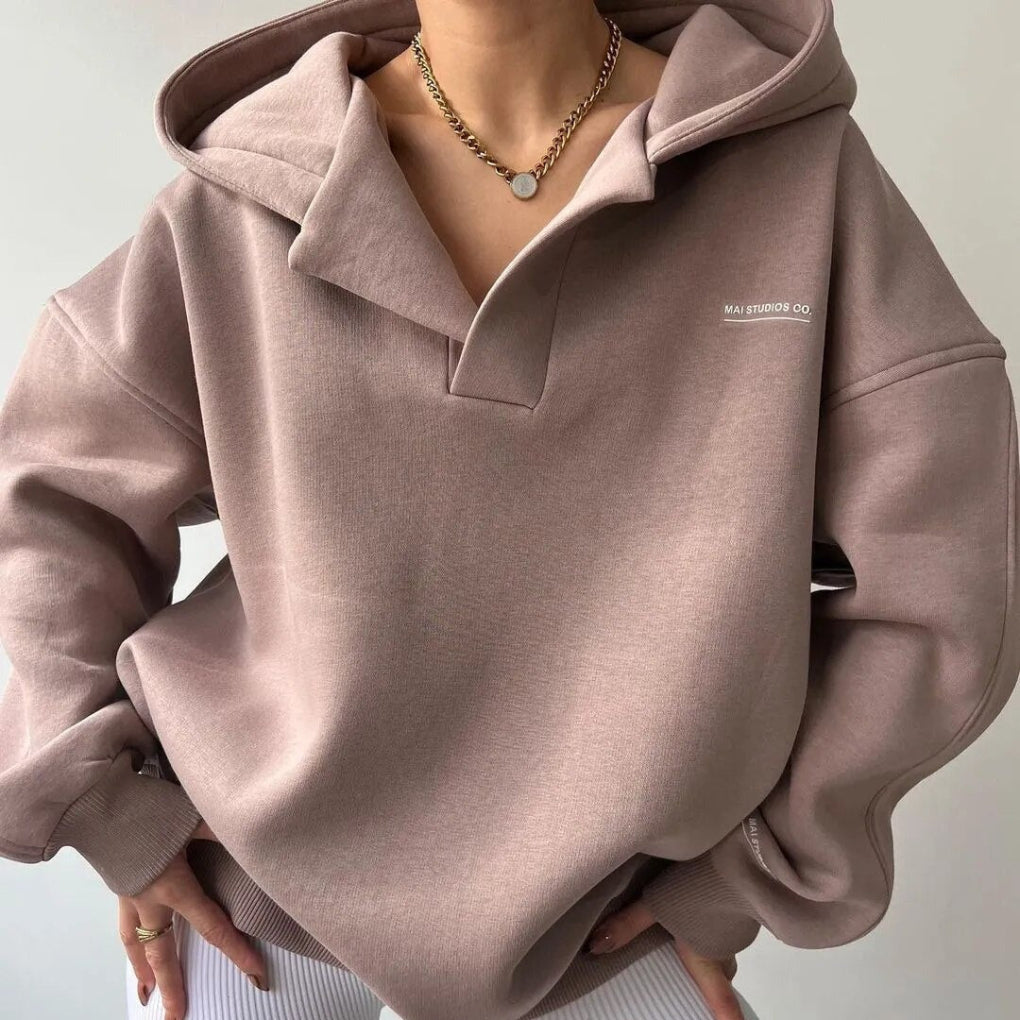 Dames Hoodie Winter met Print | Solana