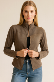 Dames Sportieve Tijdloze Vest met Rits | Sade