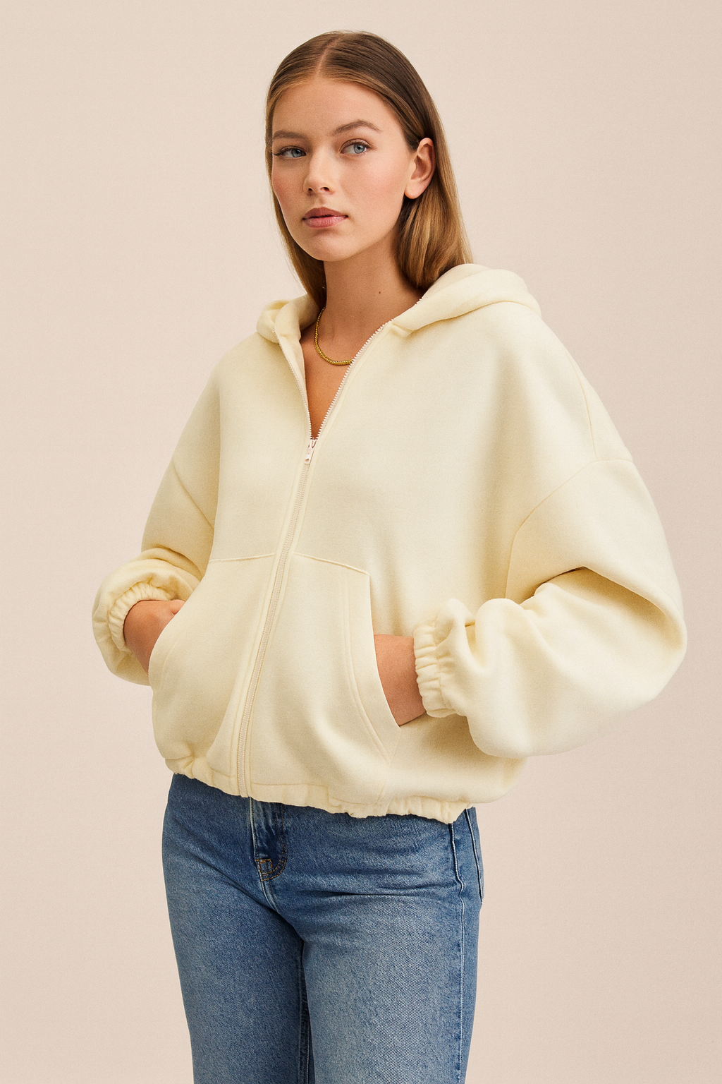 Dames Sportieve Oversized Hoodie met Rits | Salina