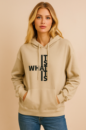 Dames Trendy Warme Hoodie met Statement Text Print | Salonne