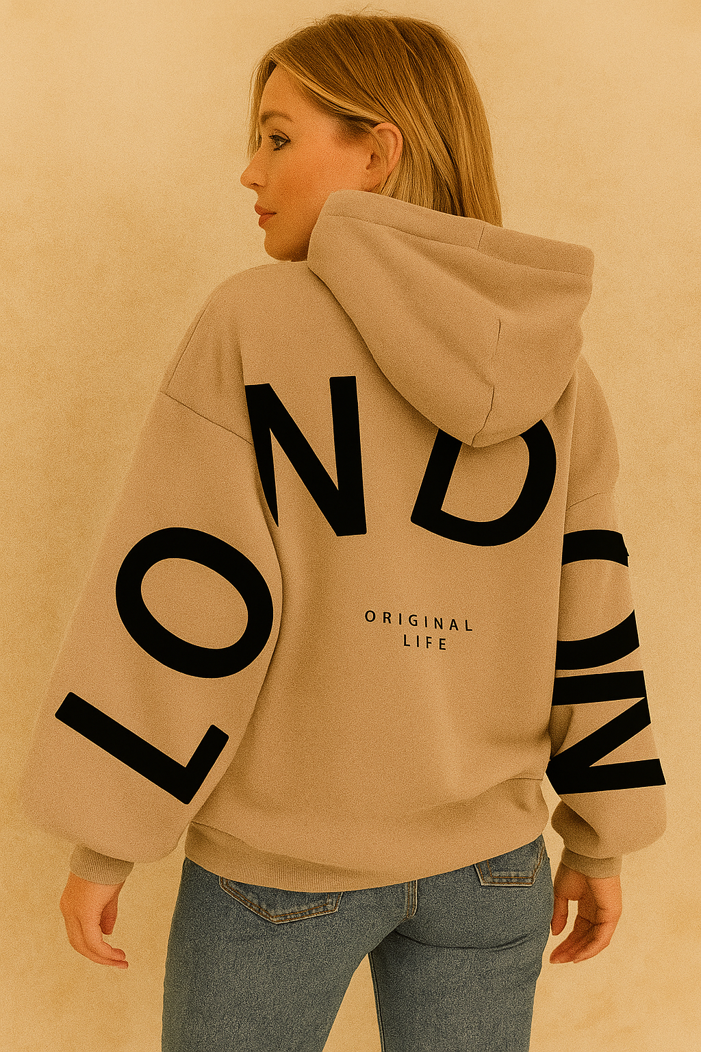 Dames Comfortabele Trendy hoodie met ‘London’-print | Sanoria