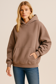 Dames Casual Oversized hoodie met Kangaroo Zakken | Sarona