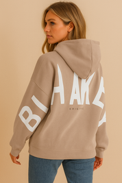 Dames Trendy Warme Hoodie met Capuchon en Statement Text Print | Savannah
