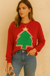 Dames Gekke Kerst Trui met Denneboom Artwork | Seloria