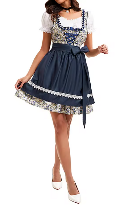 Dames Elegante Oktoberfest Dirndl Jurk met Schort | Nanouk