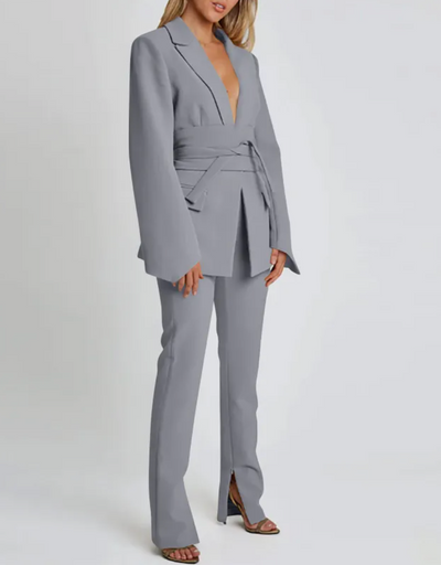 Dames Blazer met Ceintuur en Lange Mouwen | Barbara
