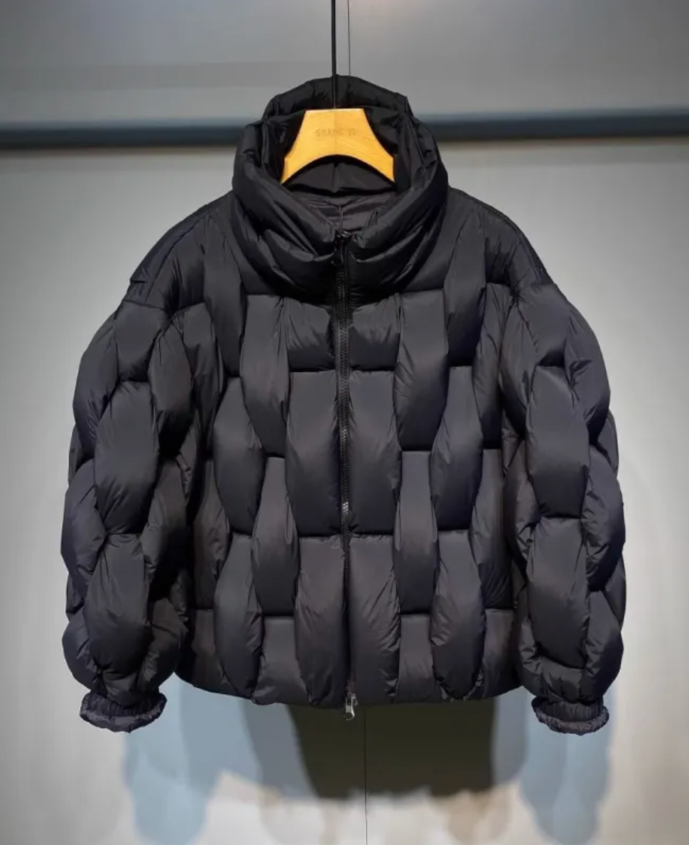 Dames Oversized Pufferjas met Gevlochten Patroon | Betsie