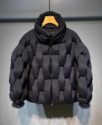 Dames Oversized Pufferjas met Gevlochten Patroon | Betsie