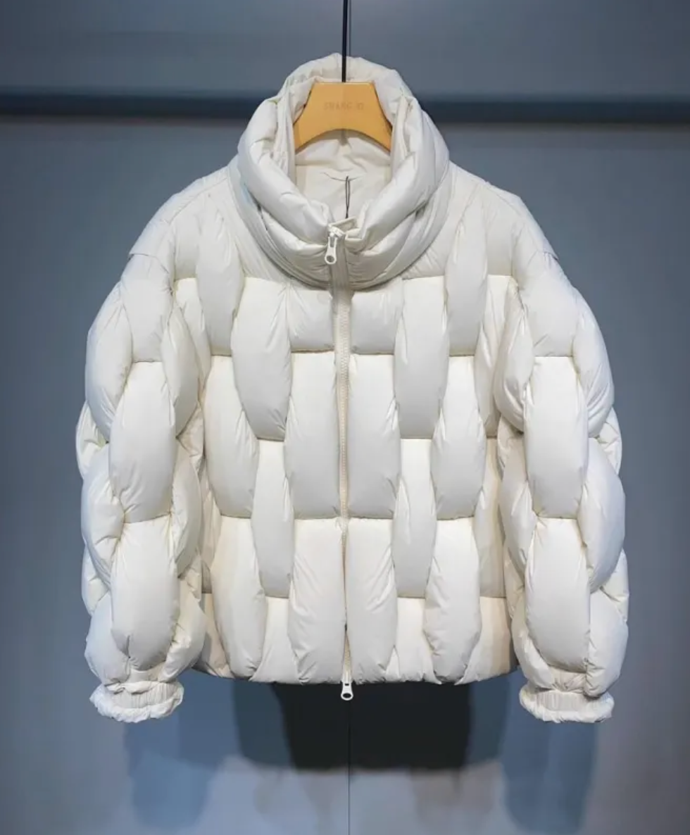 Dames Oversized Pufferjas met Gevlochten Patroon | Betsie