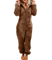 Dames Lounge Wear Teddy Onesie met Beren Oortjes | Felicia