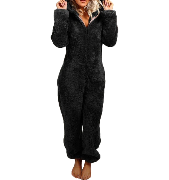 Dames Lounge Wear Teddy Onesie met Beren Oortjes | Felicia