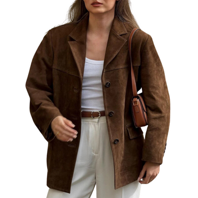 Dames Oversized Suède Blazer Jas | Birdie