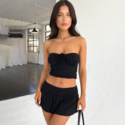 Sifra | Y2K Trendy Bandeau Top & Mini Rok Tweedelige Set