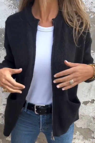 Dames Gebreid Vest met Ritssluiting | Resley