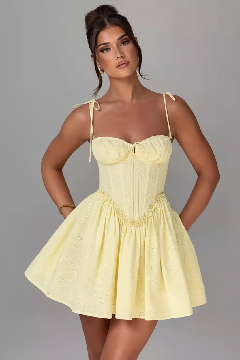 Yoji | Dames Y2K Romantische Corset Mini Jurk