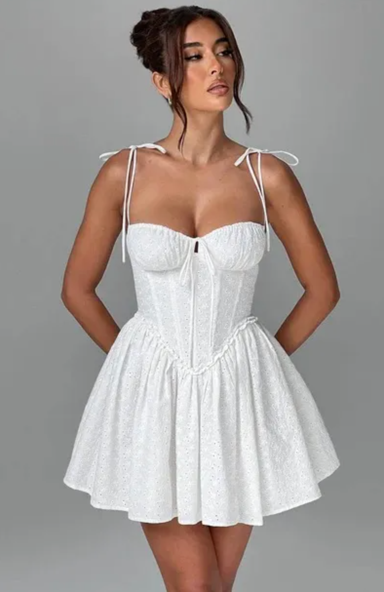 Yoji | Dames Y2K Romantische Corset Mini Jurk