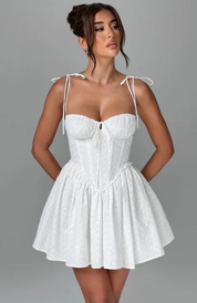 Yoji | Dames Y2K Romantische Corset Mini Jurk