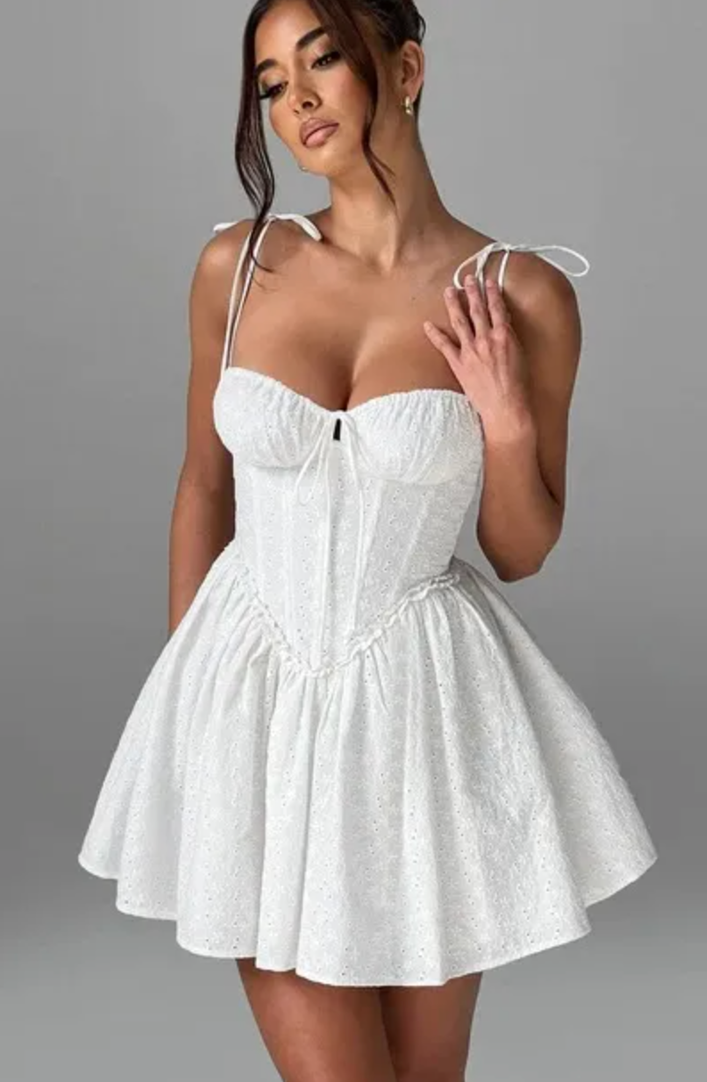 Yoji | Dames Y2K Romantische Corset Mini Jurk