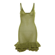 Dames Luchtige Mini Jurk met V-hals en Ruches | Nona