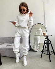 Dames Trendy Comfortabele Tweedelige Loungewear Set met Jogger en Hoodie | Delaria