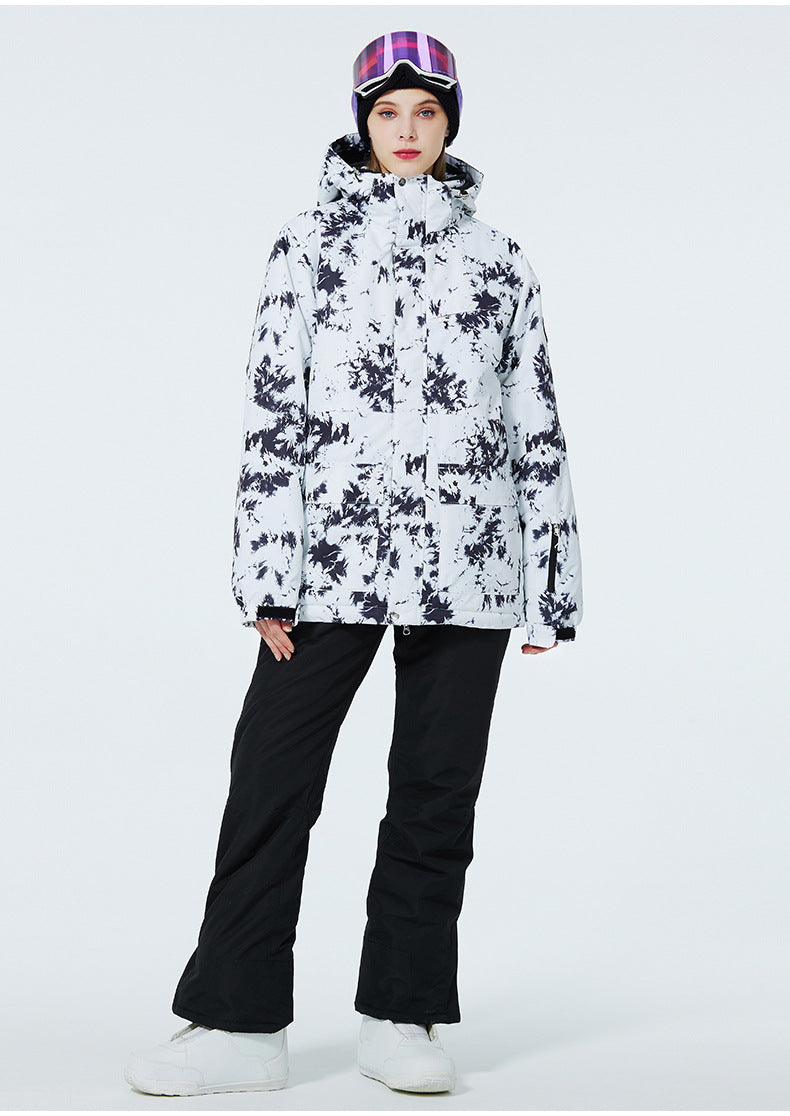 Dames Waterdichte Warme Trendy Ski Overall Set met Print | Vessa