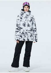 Dames Waterdichte Warme Trendy Ski Overall Set met Print | Vessa
