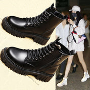 Dames Trendy Boots met Rits Detail en Veters | Erica