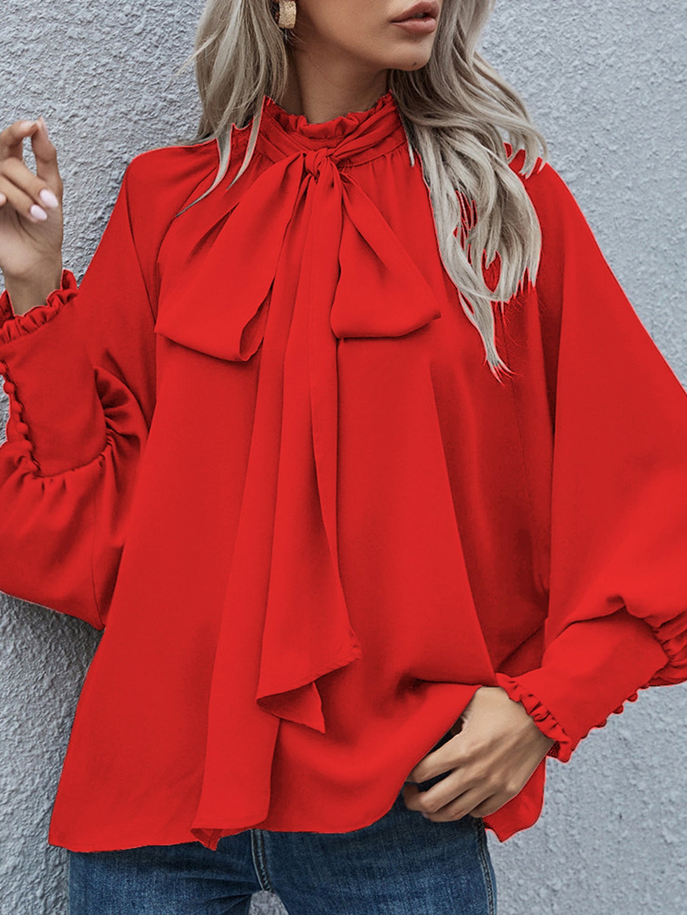 Dames Stijlvolle Chique Blouse met Strikdetail | Halina