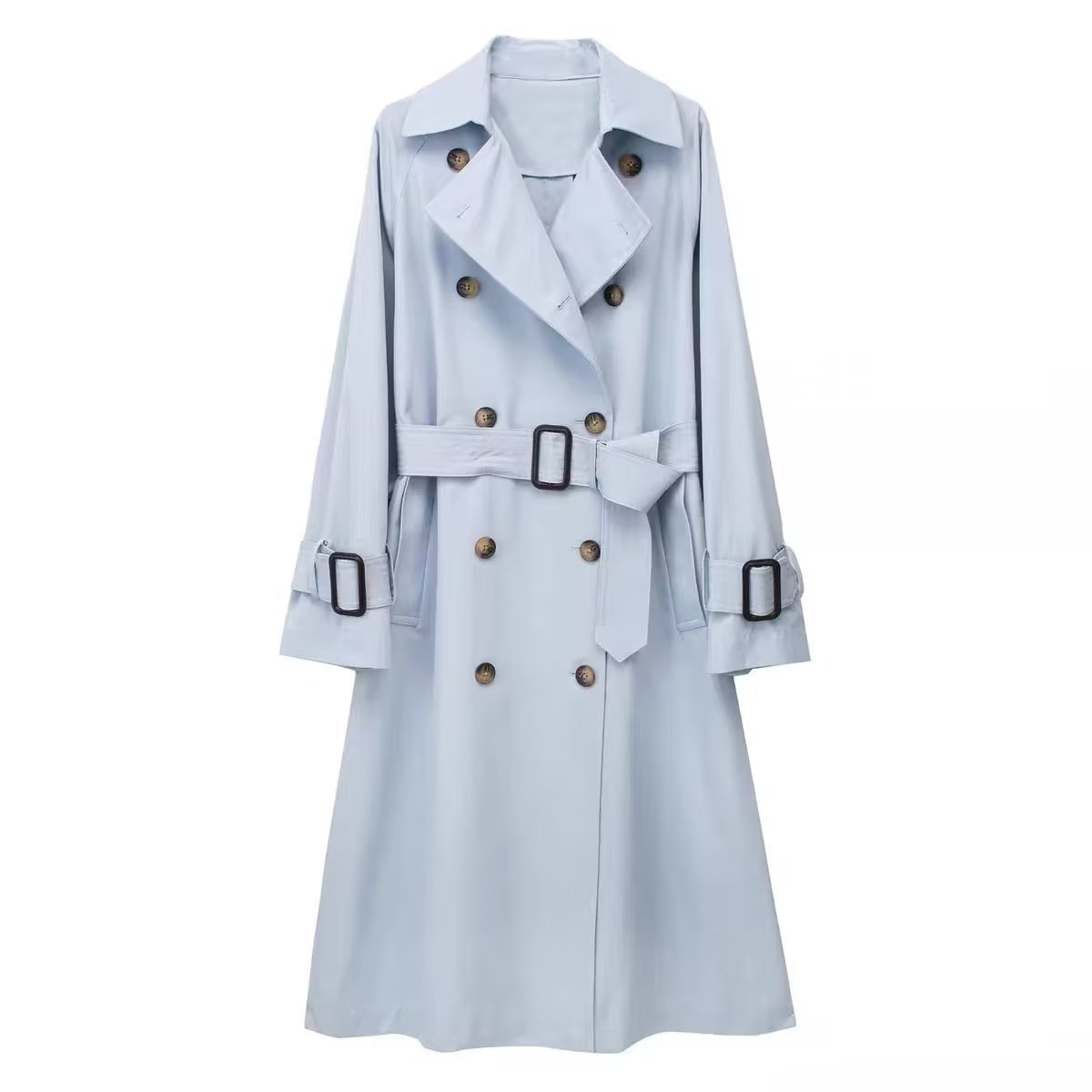 Dames Lange Trendy Trenchcoat met Ceintuur Perfect voor het Voorjaar | Bellarosina