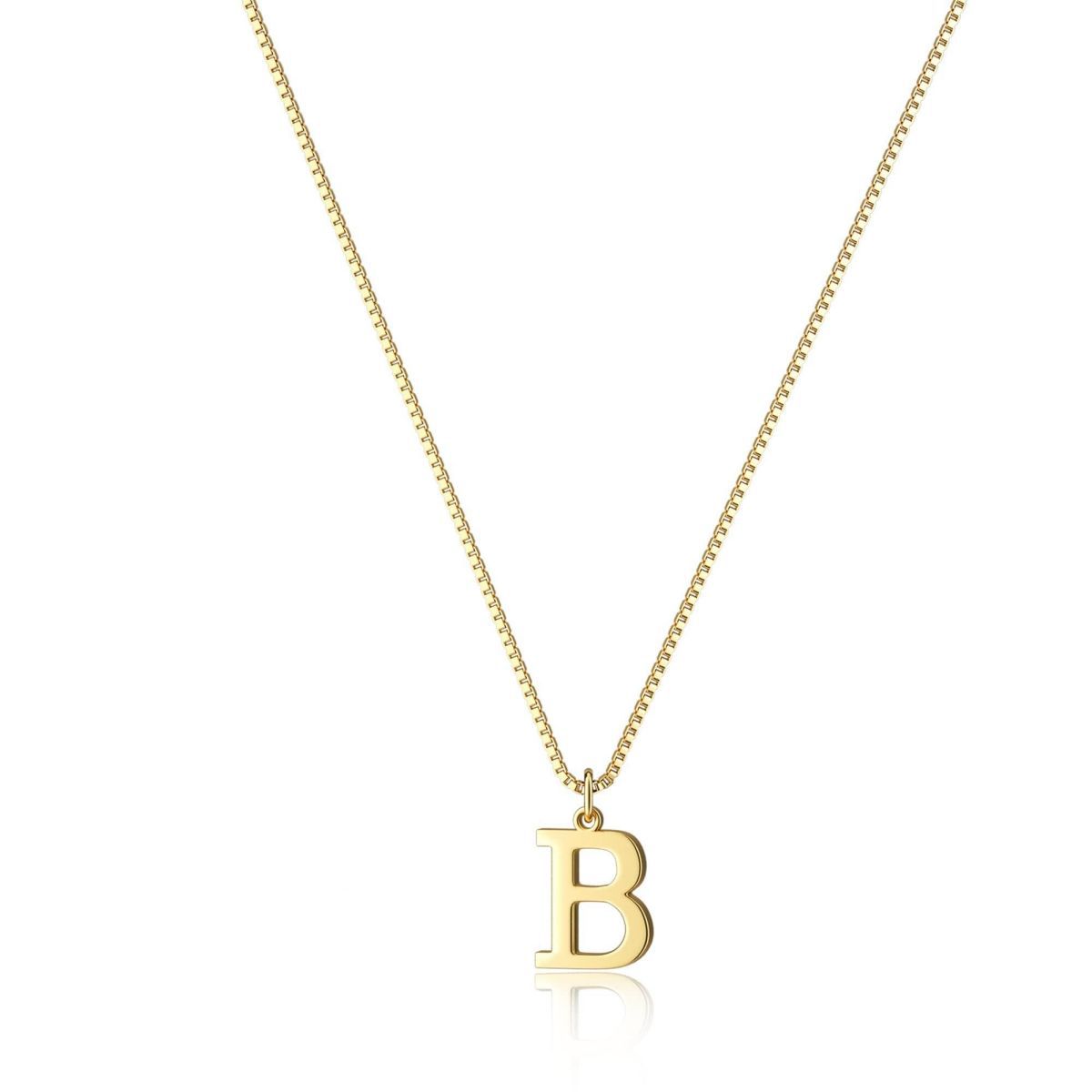 Dames Stijlvolle Trendy Vergulde Gouden Initialen Ketting met Letter | Lanette